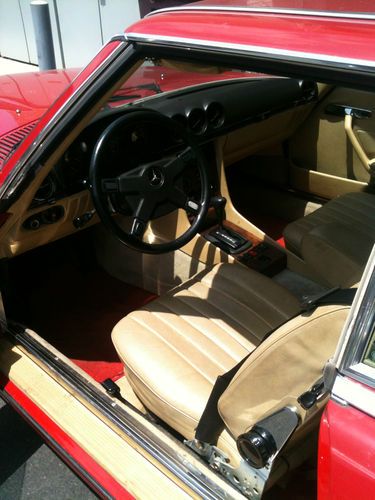 Mercedes Benz 280SL Hardtop Convertible Low MIles Red/Tan Interior Fully Loaded, US $12,500.00, image 7