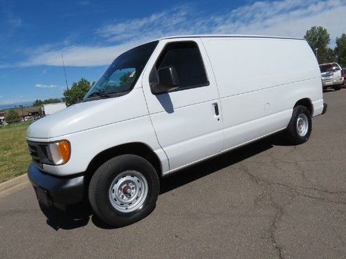 2003 ford e-150 cargo van 1 owner low mileage 98k 4.6 v8 w/ racks fresh service