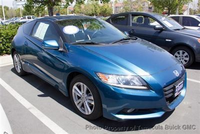 Honda cr-z ex low miles 2 dr hatchback cvt 1.5l i4 sohc i-vtec 16v blue metallic