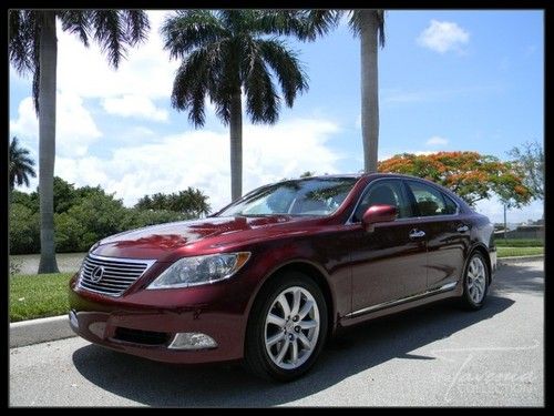 08 ls460 clean carfax! sunroof, heated and cooled seats, semi aniline xenon fl