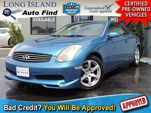 03 infiniti g35 coupe blue keyless sunroof heated seats nav cruise auto xenons