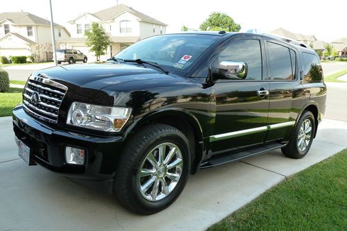 Infiniti qx56. black with gray leather. only 60k miles. under warranty.