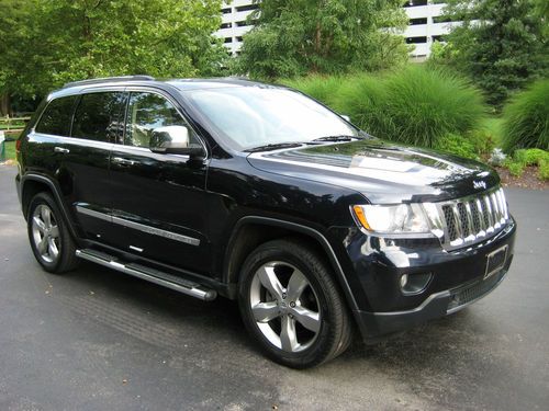 !*2011 jeep grand cherokee overland-4x4-5.7l hemi v8-no reserve!-clean carfax*!