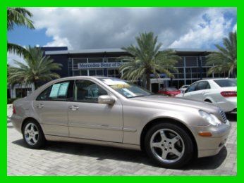 01 desert silver c-320 3.2l v6 sedan *power memory leather seats *low mi*florida