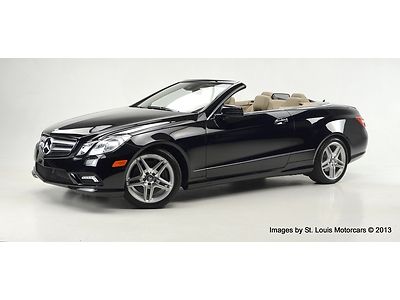 2011 mercedes-benz e550 cabriolet black over almond mocha 10,146 miles 1-owner!