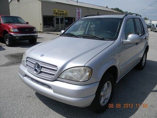 1999 mercedes ml320 leather interior v6 suv silver