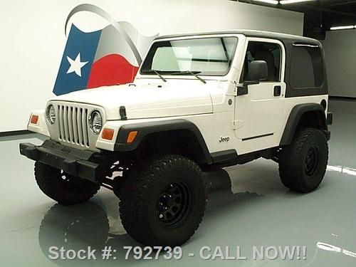 2004 jeep wrangler x 4x4 convertible 5 speed lifted 74k texas direct auto