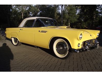 Beautiful - rare 1955 thunderbird goldenrod yellow roadster