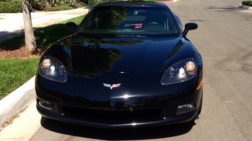 Elegant and powerful 2008 black corvette, low miles and well-maintained