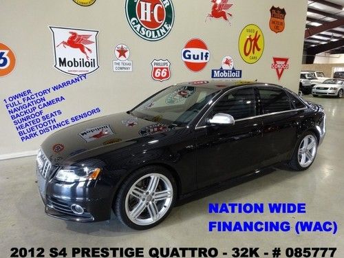 12 s4 prestige quattro,s tronic,sunroof,nav,htd lth,b&amp;o,19in whls,32k,we finance