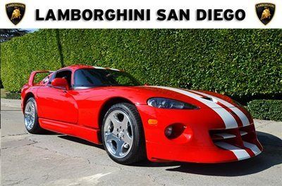 2002 dodge viper gts. red/white stripes. aero body kit. 6k miles. final edition.