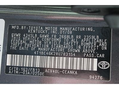 08 CAMRY ALLOYS FOGS CLEAN CARFAX REAR FIN LIKE ACCORD MAXIMA xle CIVIC ALTIMA, image 27