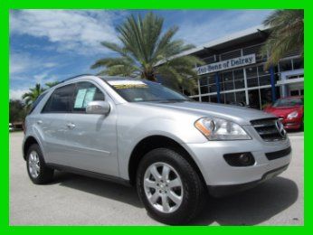 07 silver ml-350 4-matic awd 3.5l v6 suv *heated seats *harman /kardon sound *fl