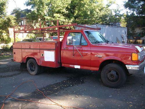 91' ford f350 f 350 f-350 utility body truck