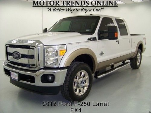 2012 ford f250 4x4 lariat crew fx4 navigation rearcam diesel htd ac seats 51k