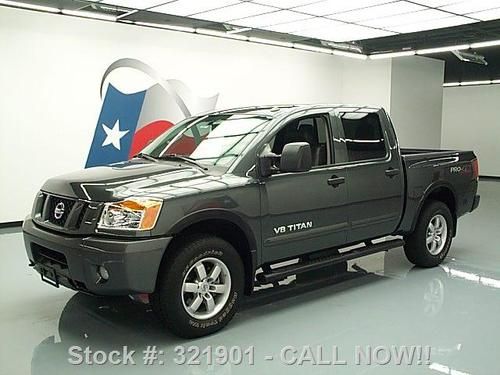 2012 nissan titan 4x4 pro-4x crew htd leather 18's 3k! texas direct auto