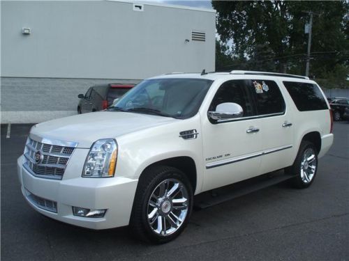 2013 cadillac escalade esv platinum edition all wheel drive white diamond loaded