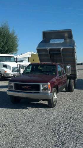 Gmc c3500 diesel extended cab dually aluminum dump body landscaper contractor