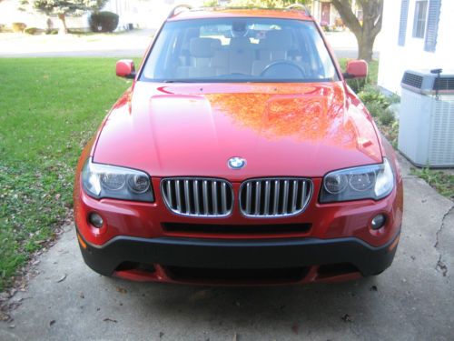 Bmw x3 awd 4dr 3.0si red suv loaded
