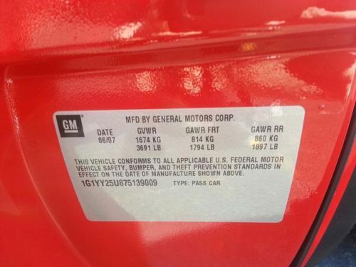 One Owner 2007 Chevy Corvette 2,000 Miles!! Beautiful Car Very Rare Find, image 41