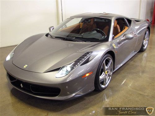 2010 ferrari 458 italia grigio ferro/cuoio front lifter navigation alcantara