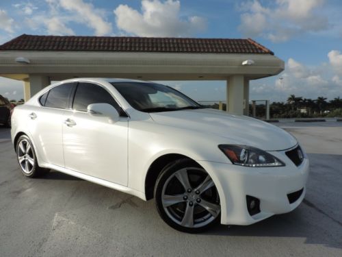 White 2011 lexus is350 navigation financing available leather bluetooth