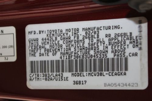 XLE 3.0L CD Front Wheel Drive Tires - Front All-Season Tires - Rear All-Season, US $8,488.00, image 15