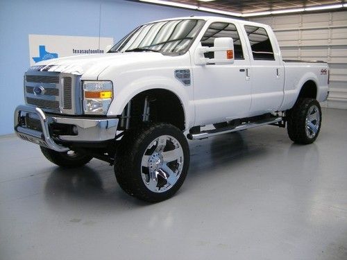 We finance!!!  2008 ford f-250 crew cab lariat 4x4 diesel auto lift chrome!!!
