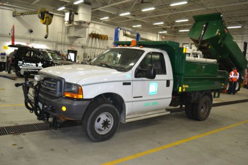 2000 ford f-350 super duty 1-ton dump truck with plow &#034;no reserve&#034;