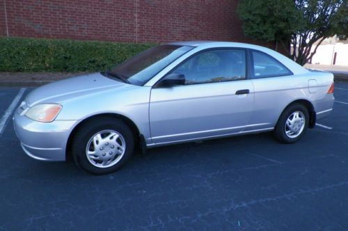 2001 honda civic lx 5 speed manual local trade gas saver 39 hwy mpg no reserve