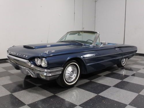 390 ci, caspian blue, southern car, documented, fold-in convertible top!!