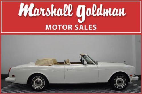 1990 rolls royce corniche iii in white with tan leather 14,100 miles