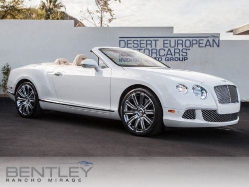 2012 bentley continental gtc glacier white mulliner drive spec chrome wheels