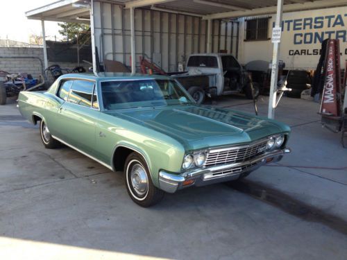 1966 chevrolet caprice impala super sport original willow green black plate car