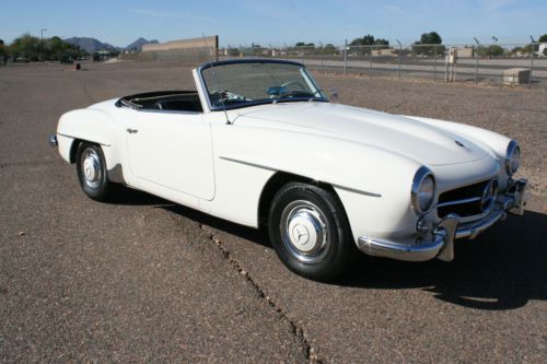 1961 mercedes 190 sl  original white/blue with soft and hard tops!