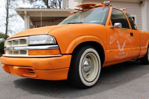 2001 chevrolet s10 restored and customized, orange, beach cruiser, runs great..