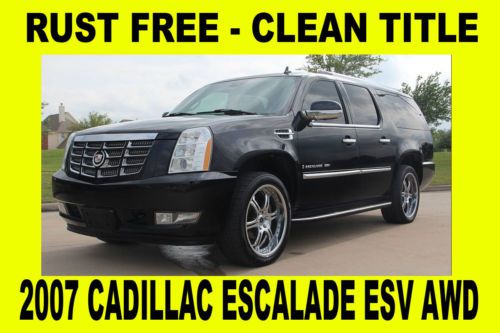 2007 cadillac escalade esv awd,clean tx title,rust free