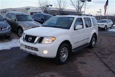 2012 pathfinder le 4x4, white / tan, navigation, dvd, sunroof, 3rd seat, 5k mile