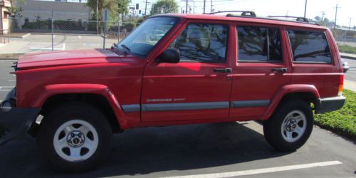 Jeep cherokee sport suv 2001 6 cyl. red salvage or parts