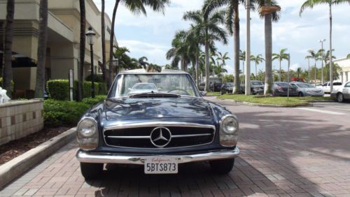 1968 mercedes 280 sl. southern california car. rust free. leather interior. ac.