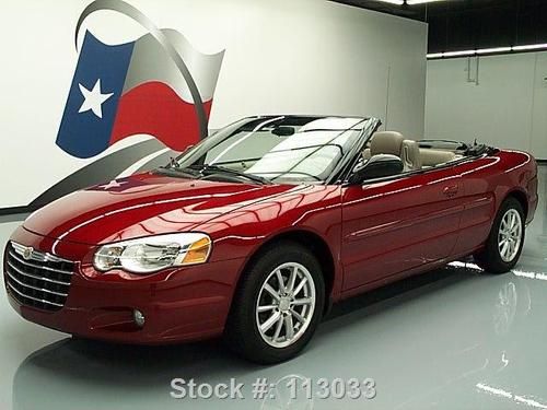 2006 chrysler sebring touring convertible leather 34k! texas direct auto