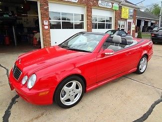 01 clk 430 new tires &amp; brakes xenon bose v8 red grey leather heated seats