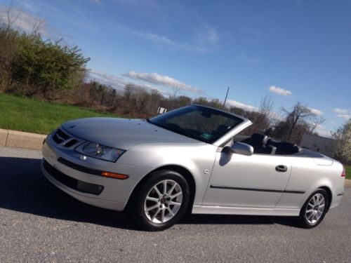 2004 saab 9-3 arc convertible one owner new inspection low reserve low miles