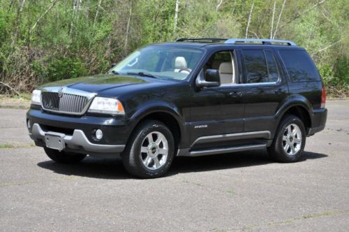 Lincoln aviator sport utility 4-door 4.6l navigation tv dvd, 3rd row no reserve!