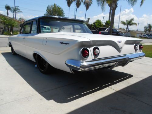 1961 chevy impala biscayne! bagged, air ride, stroker, matt white, bad a$$$!
