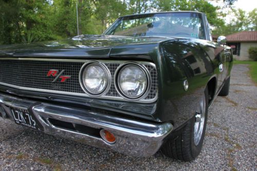 Coronet r/t convertible 1968 matching numbers 440 4-speed dana 60 very rare