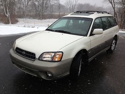 2004 subaru legacy outback limited sharp white-dual sunroof-nr. 27mpg-immaculate