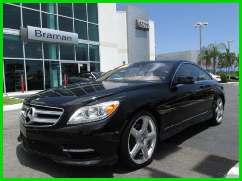 12 black cl-550 4-matic awd 4.7l v8 coupe *night view assist *navigation *low mi