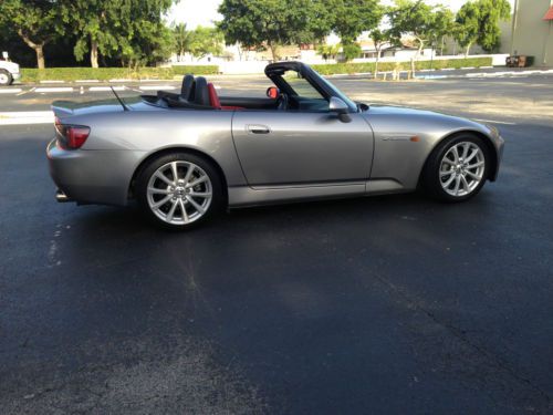 Honda s2000 low miles, silverstone black on red interior