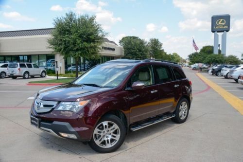 08 acura mdx tech package navi bluetooth 3rd row sunroof wood grain steering